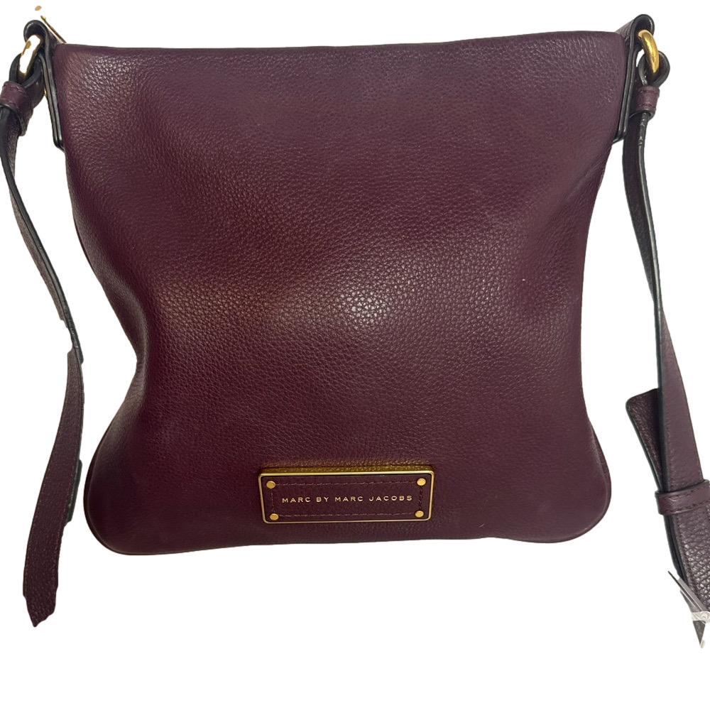 Marc by Marc Jacobs Plum Leather Crossbody Bag with Gold Hardware